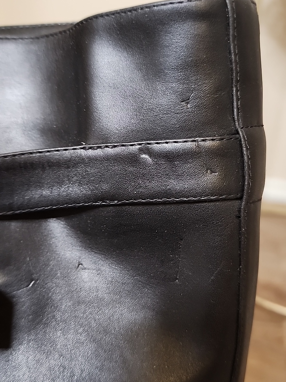 Givenchy Shark Lock Wedge Knee High Black Almond Toe Pull On Boot Size 10 - Picture 4 of 17